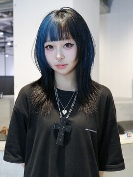 アルバム 新宿(ALBUM SHINJUKU) デザインカラー暗めカラー韓国ヘア顔周りレイヤー_ba560751