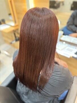 アグ ヘアー ミロ 本厚木店(Agu hair milo) ワインレッド×ULTOWA〇本厚木