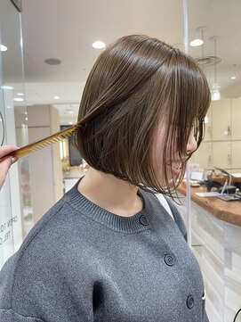 モリオ フロム ロンドン サッポロファクトリー店(morio FROM LONDON) morio札幌　札幌ボブ　ベージュカラー　オリーブカラー