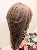 【HAIR RELAX Blono】骨格補正カット×明るめ白髪ぼかしカラー