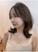 ミディアムレイヤーカット/レイヤー/顔周り/韓国/髪質改善北千住