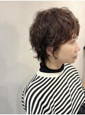 【content yumi】ウルフショートでパーマ