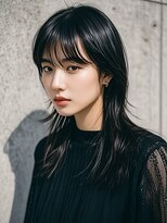 エイチ ウルフカット 大阪梅田(811)&nbsp;外ハネボブ40代タッセルボブグラデーションカラーヘアカラー