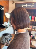 丸みフォルム♪韓国ボブ♪ボブ　ベージュ　艶髪　フェミニン