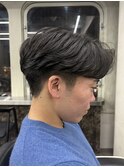 メンズセンターパートニュアンスパーマフェザーパーマ