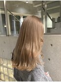 ミルクティーベージュトリプルカラー初ブリーチカラーハイトーン