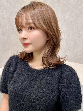 アッシュ 新杉田店(Ash) 新杉田レイヤーカット韓国ダブルカラー顔周り前髪カットボブ