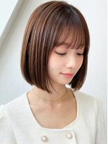 グラムビューティー 足利(gram beauty)&nbsp;30代40代暗髪ボブ◎髪質改善ストレートで艶めく美髪春カラー
