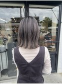 30代40代50代　コントラストグレージュハイライト　白髪ぼかし