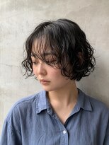 吉 船橋(kici)&nbsp;黒髪ボブ/ボブパーマ/ニュアンスパーマ/ウェットヘア/船橋駅