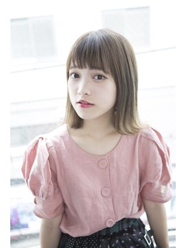 サロンドミルク 原宿(salon de MiLK) 【salon de MiLK 原宿】外ハネ×ケアブリーチアッシュベージュ