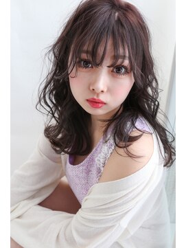 イソラブル(ISOLA-blu) 【ピンクバイオレット】ゆらぎセミロング