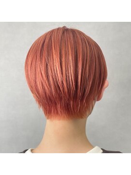 ミル(1001 mille) 韓国風コーラルオレンジのショートヘア【1001mille】