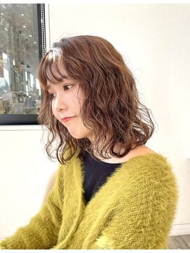 ハナ ビューティーヘアー(hana.) くしゅくしゅパーマに秋カラー☆