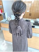 編みおろしヘアアレンジ○