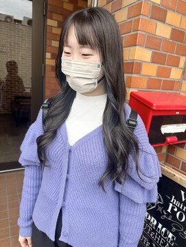 ヴィップルーム(viproom) 黒髪/グレーベージュ/レイヤーロング/前髪パーマ