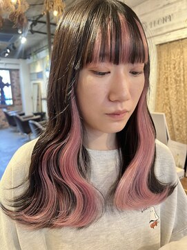 トロニー(TLONY) ピンクカラー　インナーエクステ　stylist/miaki