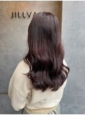 丸型卵形四角ベース逆三角エアリーロング美髪ブラウン