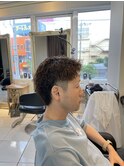 ツイストスパイラルパーマ メンズパーマ 縦落ちパーマ 眉毛