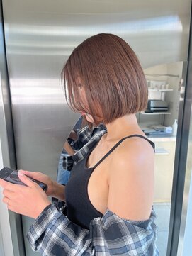 ボンド(BOND) 切りっぱなしボブ×ショコラベージュ