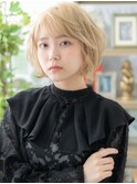 ハイトーンカラー前下がりマッシュボブh3戸田公園10代20代30代