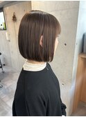 ミルクティーベージュ/大人可愛いボブ/透明感カラー
