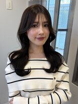 ベレーザシェルト(Beleza scelto) 11841黒髪グレーアッシュ韓国風巻き姫カットレイヤーワンカール