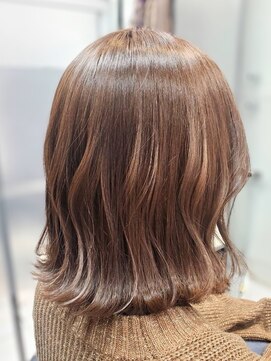 ヘアースタジオ ジェイワン(hair studio J ONE) 20代30代40代50代マロンベージュ　ミディアムくびれ外ハネボブ