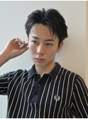 メンズショート/かきあげアップバング