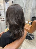 ローレイヤーミディアム/寒色系/透明感/くすみブラウン