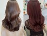 【秋映え艶髪】カット+透明感ベージュorレッド系カラー￥7900シンプルMENU