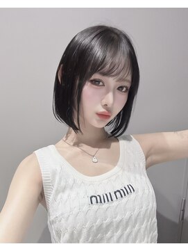 ロンドリゼル 札幌(Lond RiseL) オリーブグレー/前髪/ボブ/マロンベージュ/レイヤーカット/小顔