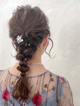 シロ 大名2号店(SiLO) お呼ばれ＊編みおろしアレンジ