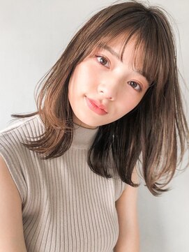 リヤン 表参道(lyann) ナチュラルカール美髪セミディこなれヘア前髪愛されうる艶髪F