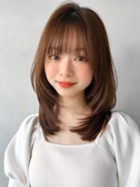 アグノス 青山(Agnos)&nbsp;美髪外ハネボブ大人ガーリー艶感レイヤーカットうる艶髪前髪