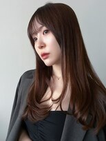 ウィズ 船橋習志野店(Wiz)&nbsp;ロングレイヤー／斜めバング×フェイスレイヤー/透明感ブラウン