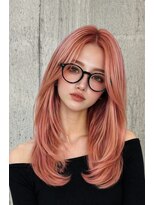 リティアンドビューティースタジオモッズシブヤ(LITTY&beauty studio M.O.D shibuya)&nbsp;ピンクベージュ/ハッシュカット/レイヤーカット/髪質改善