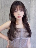 【佐京】耳掛け　ワンカールレイヤーカット　ダークグレージュ