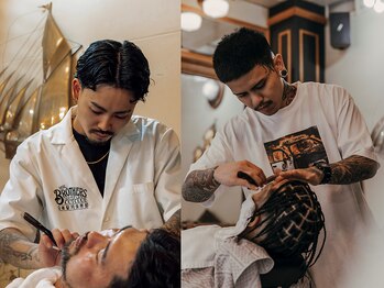 ミスターブラザーズカットクラブ 福岡店(MR.BROTHERS CUT CLUB)の写真/髭と眉で、男の格を上げる。SHAVINGで刻む「大人の色気」。細部まで拘り抜く、男の嗜み。