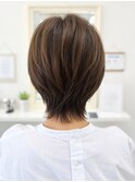 大人のくびれショート×立体感カラー