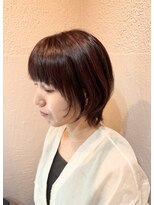 スーリール 福岡別府店(Sourire)&nbsp;大人可愛いピンクカラー×ショートレイヤー　艶感　福岡別府