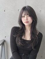 ネオリーブ ロア 鶴川店(NEOLIVE ROA) 暗髪アッシュロング×ハッシュカット