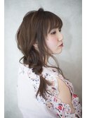 【coma中野アレンジ】ざっくり片側ゆる編み込み.