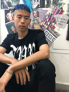 トロニー(TLONY) tlony渋谷hori  メンズブルーヘアー