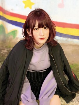 ミッシェル アフロート(michelle afloat) ◇ウルフボブ/RED