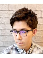 ヘアサロン 銀座マツナガ新宿店(hair salon) ツーブロ風　ビジネス　アップバング