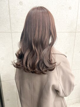 アンリ(Anli) 【Anli☆岩瀬萌】ピンクラベンダー ブリーチなし くびれミディ