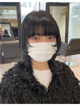 アクアオモテサンドウ(ACQUA omotesando) ＊黒髪ミディアムウルフカット！マッシュウルフレイヤーカット