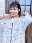 外ハネきりっぱなしボブ