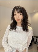 ミディアムレイヤーパーマ風スタイリング10代20代髪質改善